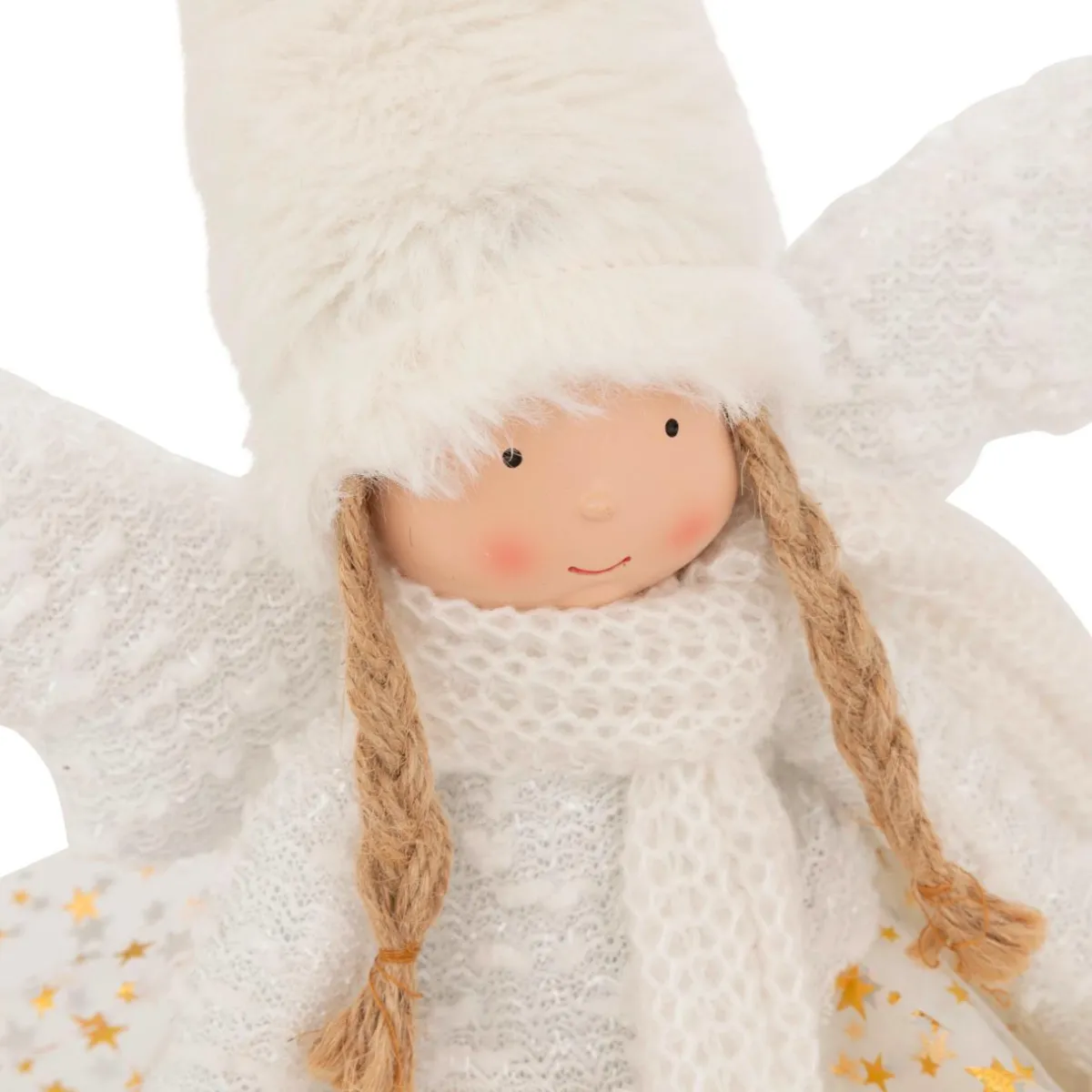 JJA Poupée de Noël (H56 cm) Sweet Angel et doré Blanc Best