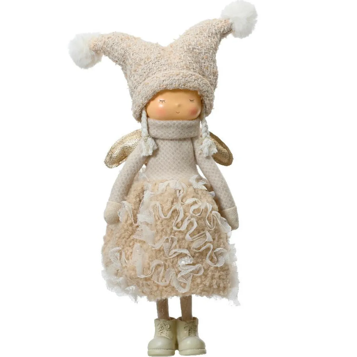 KAEMINGK Poupée fillette fait main (H46 cm) Emma Tendresse Beige Discount