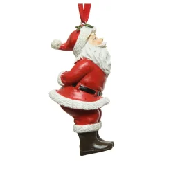 KAEMINGK Père Noël à suspendre (H10 cm) Christmas et blanc Rouge Discount