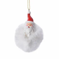 KAEMINGK Père Noël à suspendre (H8 cm) Doudou Blanc Clearance
