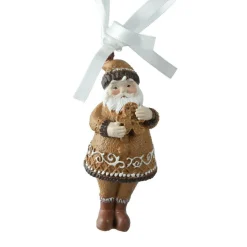KAEMINGK Père Noël à suspendre (H9 cm) Klaus en Pain dépices Marron Best