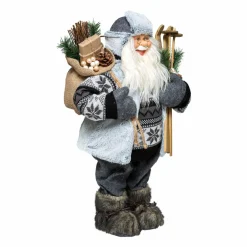 Feeric Lights & Christmas Père Noël déco Traditionnel (H60 cm) Arnold Gris Best
