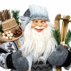 Feeric Lights & Christmas Père Noël déco Traditionnel (H60 cm) Arnold Gris Best