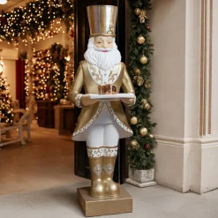 EMINZA Père Noël Géant (H175 cm) Gabriel costumé Or