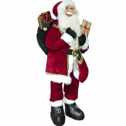Feeric Lights & Christmas Père Noël Géant Traditionnel (H180 cm) Tobias Rouge Discount