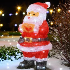 EMINZA Père Noël lumineux 60 LED (H41 cm) Billy Blanc froid Clearance