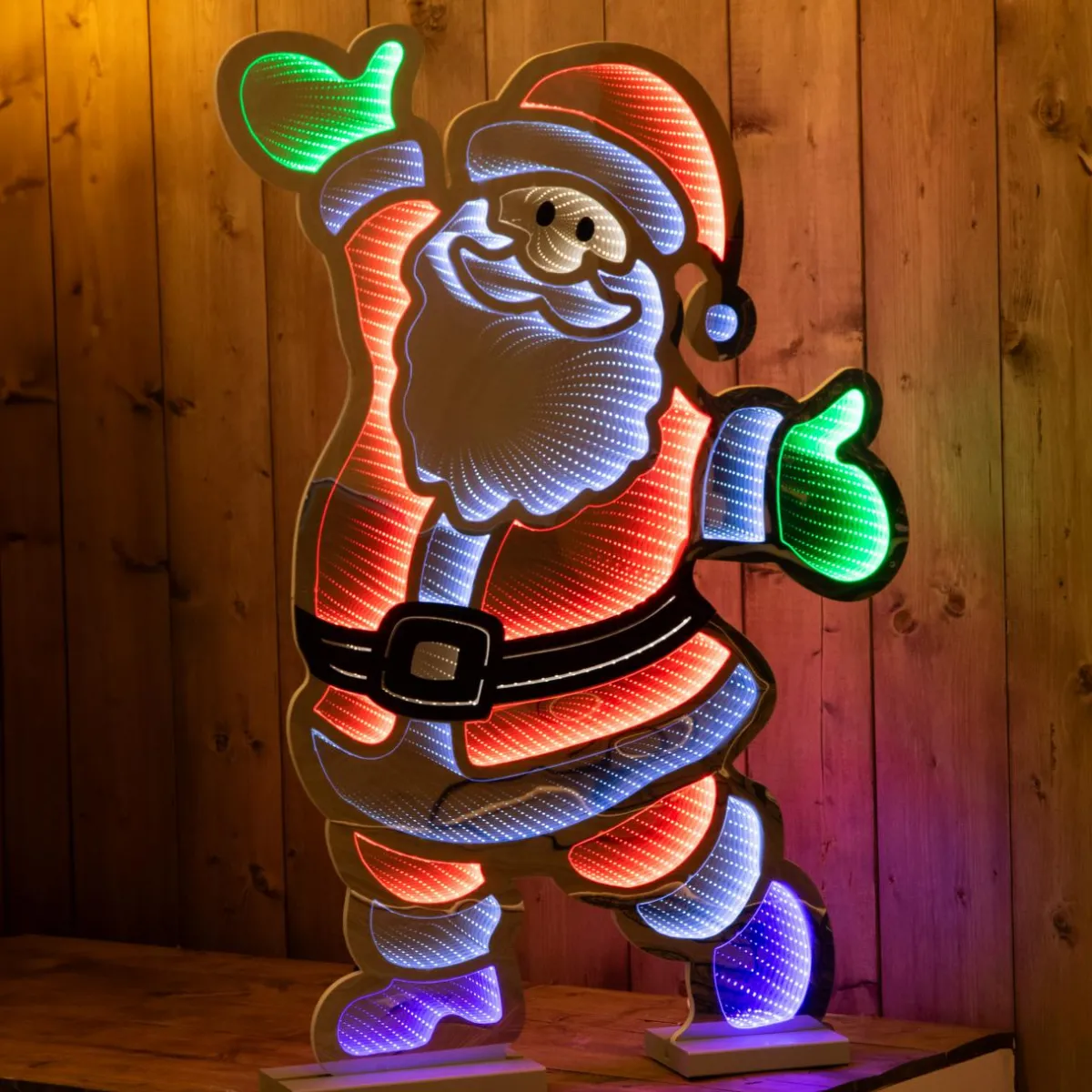 KAEMINGK Père Noël lumineux 891 LED (H120 cm) Infinity Blanc froid et Multicolore Sale