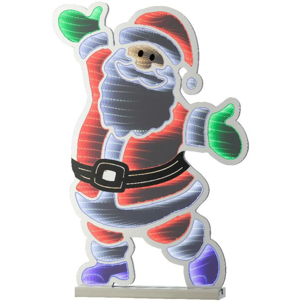 KAEMINGK Père Noël lumineux 891 LED (H120 cm) Infinity Blanc froid et Multicolore Sale