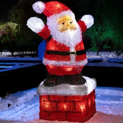 Feeric Lights & Christmas Père Noël lumineux 40 LED (H30 cm) Gaston Blanc froid