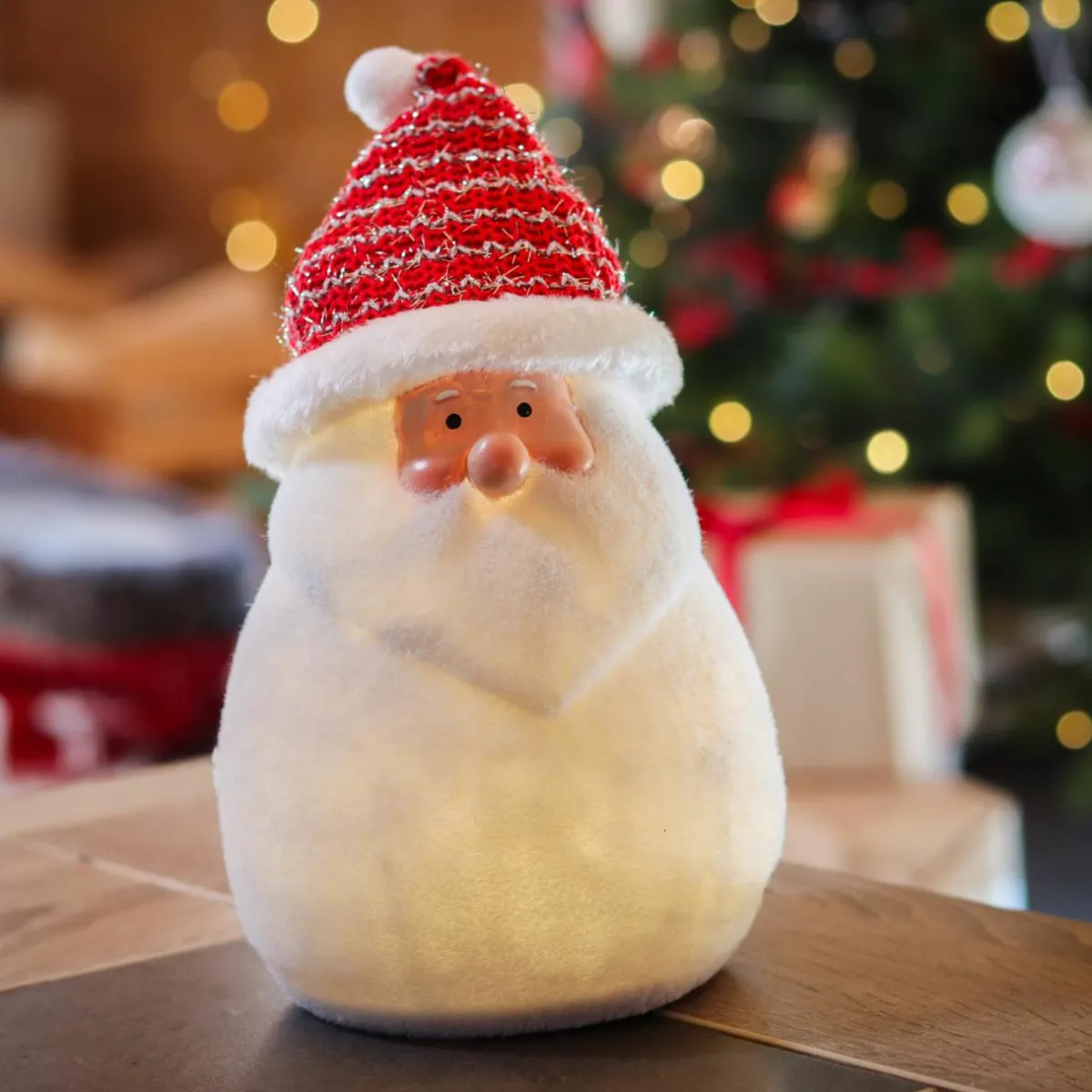 KAEMINGK Père Noël lumineux à piles 4 LED (H31 cm) Ennry Blanc chaud Outlet