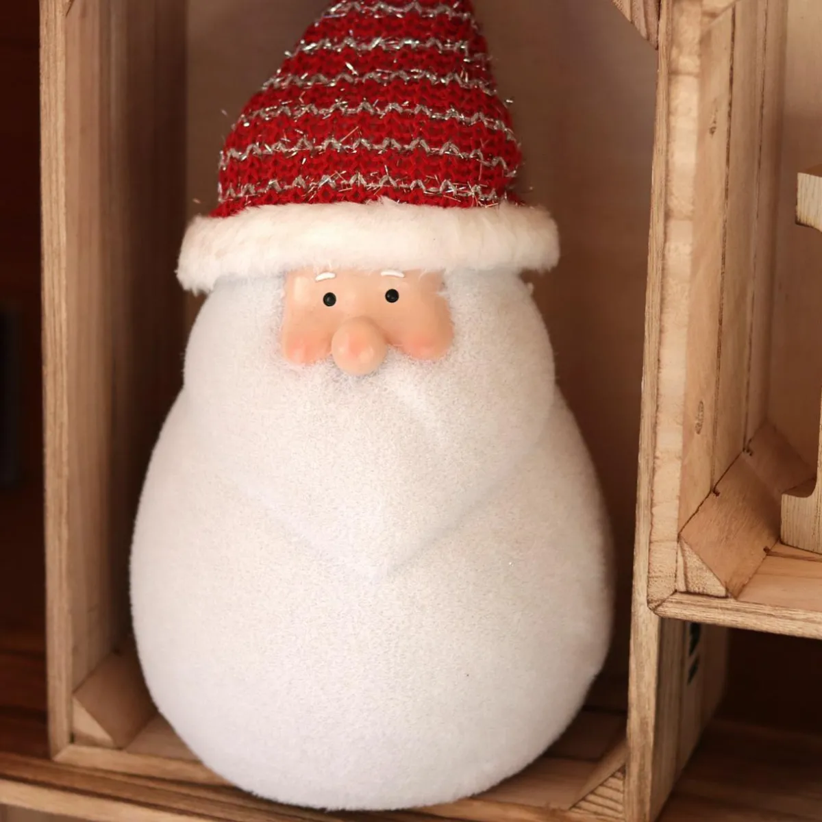 KAEMINGK Père Noël lumineux à piles 4 LED (H31 cm) Ennry Blanc chaud Outlet