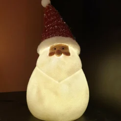 KAEMINGK Père Noël lumineux à piles 4 LED (H31 cm) Ennry Blanc chaud Outlet