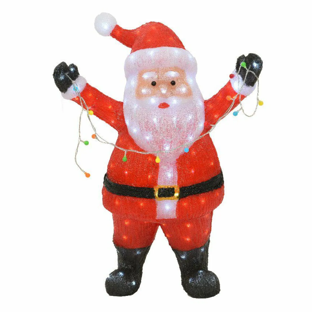 EMINZA Père Noël lumineux avec guirlande 180 LED (H88 cm) Blanc froid Online