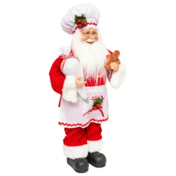 JJA Père Noël traditionnel (H45 cm) Gautier le cuisinier Rouge Hot