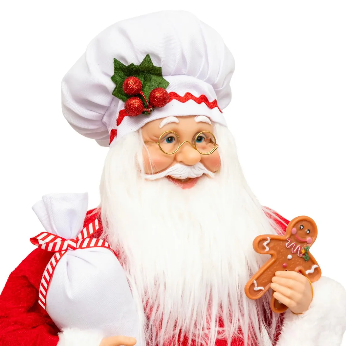 JJA Père Noël traditionnel (H45 cm) Gautier le cuisinier Rouge Hot