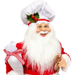 JJA Père Noël traditionnel (H60 cm) Gautier le cuisinier Rouge Clearance