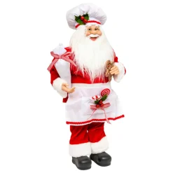 JJA Père Noël traditionnel (H60 cm) Gautier le cuisinier Rouge Clearance