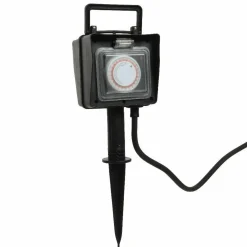 KAEMINGK Prise piquet de jardin programmable 2 pôles New