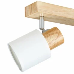 OSTARIA Rampe de spot 2 abat-jours (L37,5 cm) Tissu he Blanc New