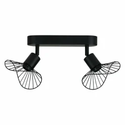 OSTARIA Rampe de spot 2 abat-jours (L24 cm) Capeline Noir Sale