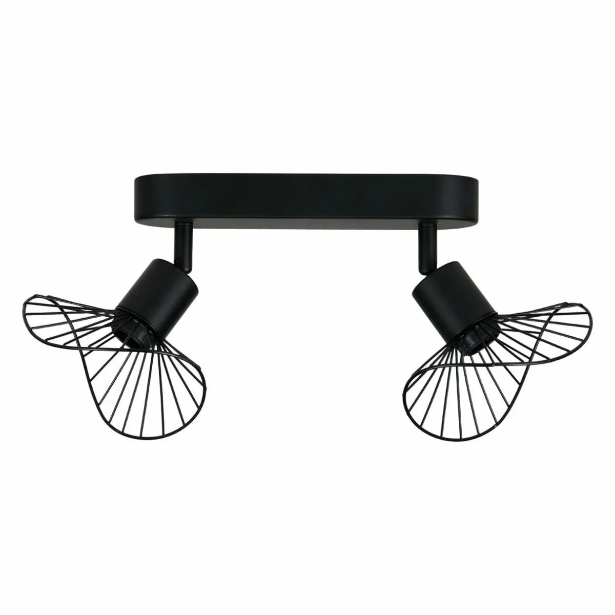 OSTARIA Rampe de spot 2 abat-jours (L24 cm) Capeline Noir Sale