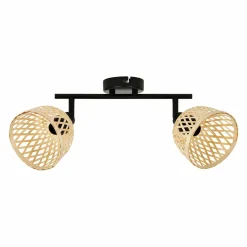 OSTARIA Rampe de spot 2 abat-jours (L38 cm) Hanoi beige Naturel Hot
