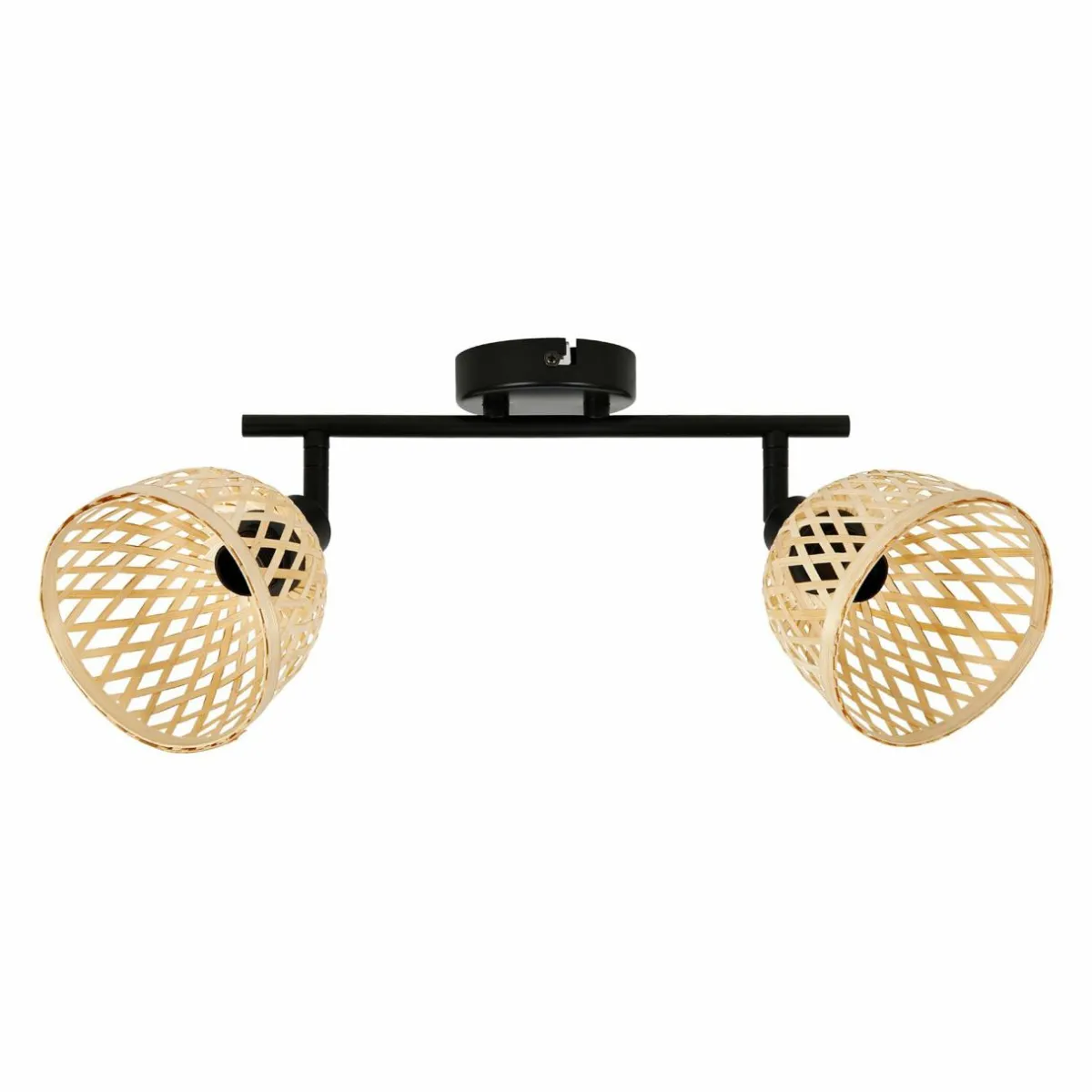 OSTARIA Rampe de spot 2 abat-jours (L38 cm) Hanoi beige Naturel Hot