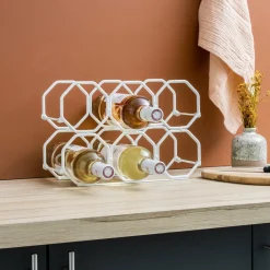 EMINZA Range-bouteilles métal pliable (H22 cm) Elio Blanc Sale