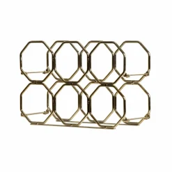 EMINZA Range-bouteilles métal pliable (H22 cm) Elio Or Outlet