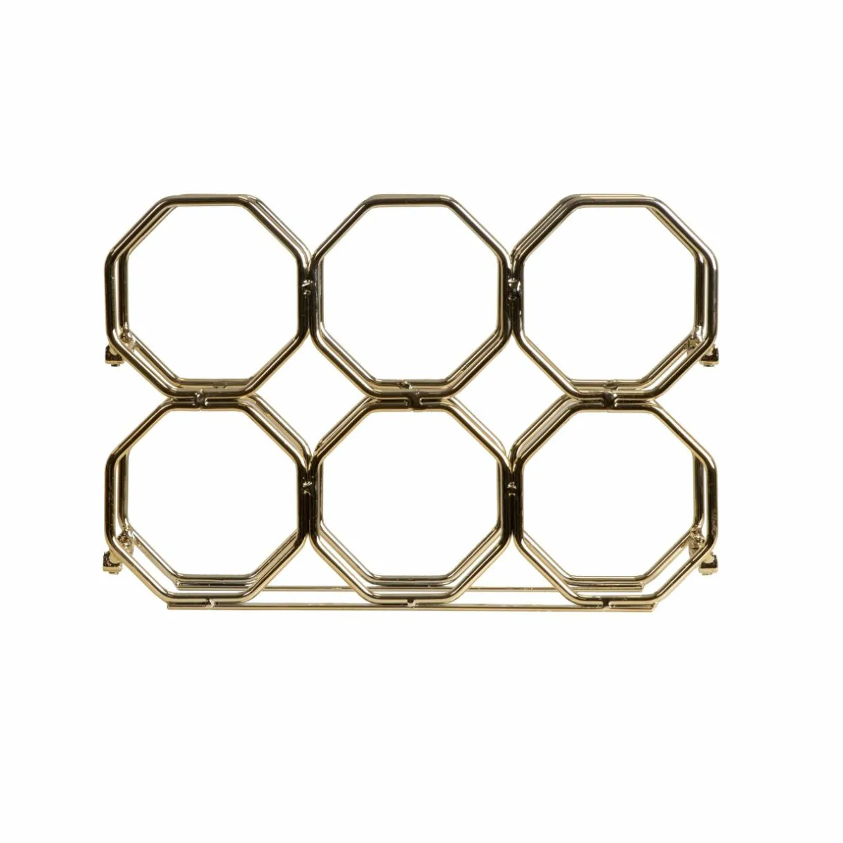 EMINZA Range-bouteilles métal pliable (H22 cm) Elio Or Outlet