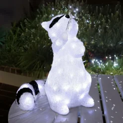 Feeric Lights & Christmas Raton laveur lumineux 60 LED (H40 cm) Marcel Blanc froid Sale