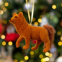 KAEMINGK Renard de Noël à suspendre (H7 cm) Milou Marron