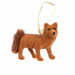 KAEMINGK Renard de Noël à suspendre (H7 cm) Filou Marron