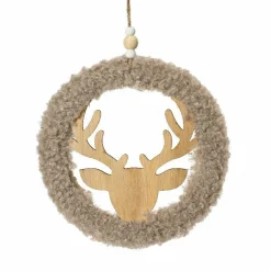 KAEMINGK Renne à suspendre (H19 cm) Couronne Marron Outlet
