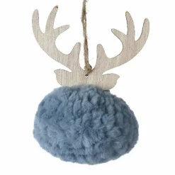 KAEMINGK Renne à suspendre (H15 cm) Laine Bleu