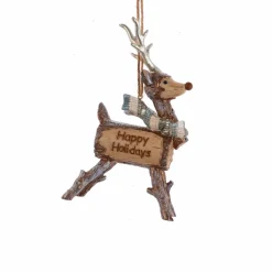 CHRISTMAS INSPIRATIONS Renne à suspendre (H13 cm) Rustic Marron New