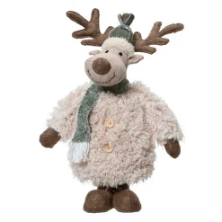 KAEMINGK Renne de Noël debout (H42 cm) Monsieur Élégant Beige