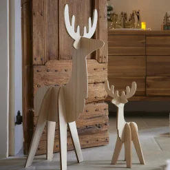 KAEMINGK Renne de Noël en bois (H48 cm) Esprit scandinave Naturel Online