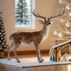 KAEMINGK Renne de Noël fait main (H92 cm) Hazel Fourrure Naturel Marron Online
