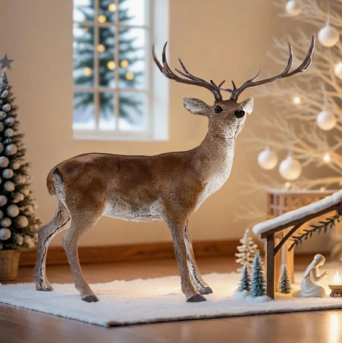 KAEMINGK Renne de Noël fait main (H92 cm) Hazel Fourrure Naturel Marron Online