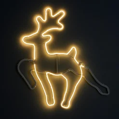 KOOPMAN Renne de Noël lumineux 343 LED (H59 cm) Néon Moov light Blanc chaud Discount