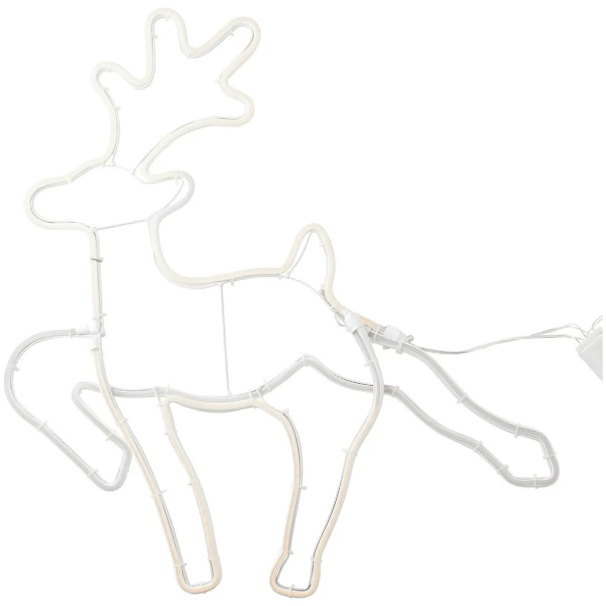 KOOPMAN Renne de Noël lumineux 343 LED (H59 cm) Néon Moov light Blanc chaud Discount