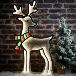 KAEMINGK Renne lumineux 363 LED (H85 cm) Infinity Blanc froid et Multicolore Best