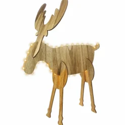 BLACHERE Renne lumineux à piles à emboiter (H18 cm) Wood Blanc chaud Clearance