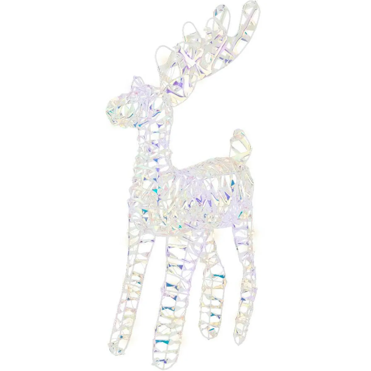KAEMINGK Renne lumineux à piles 50 LED (H50 cm) Ice Blanc froid Blanc irisé Online