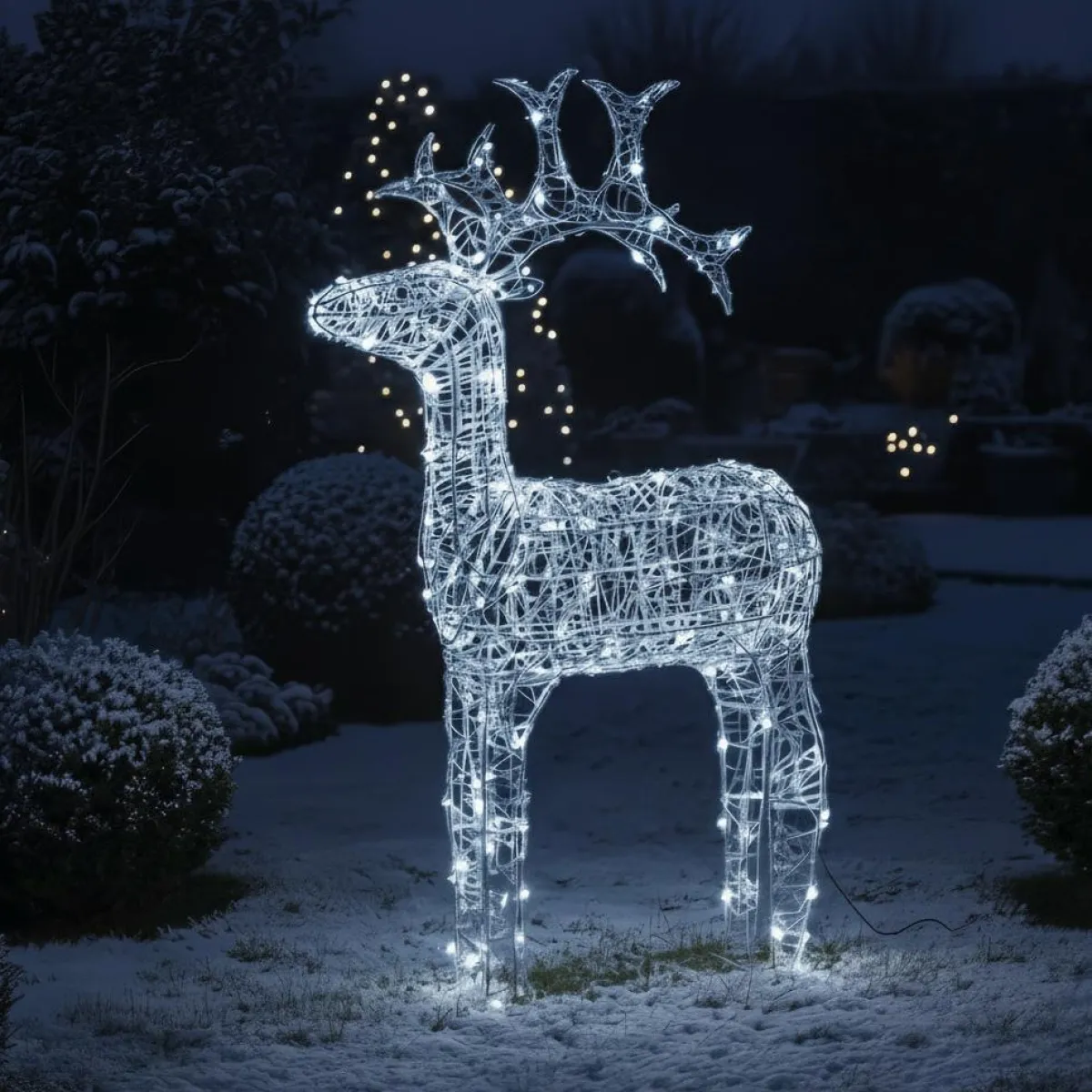 EMINZA Renne lumineux souple 120 LED (H110 cm) Skoll Blanc froid Outlet