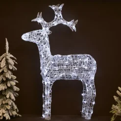 EMINZA Renne lumineux souple 120 LED (H110 cm) Skoll Blanc froid Outlet
