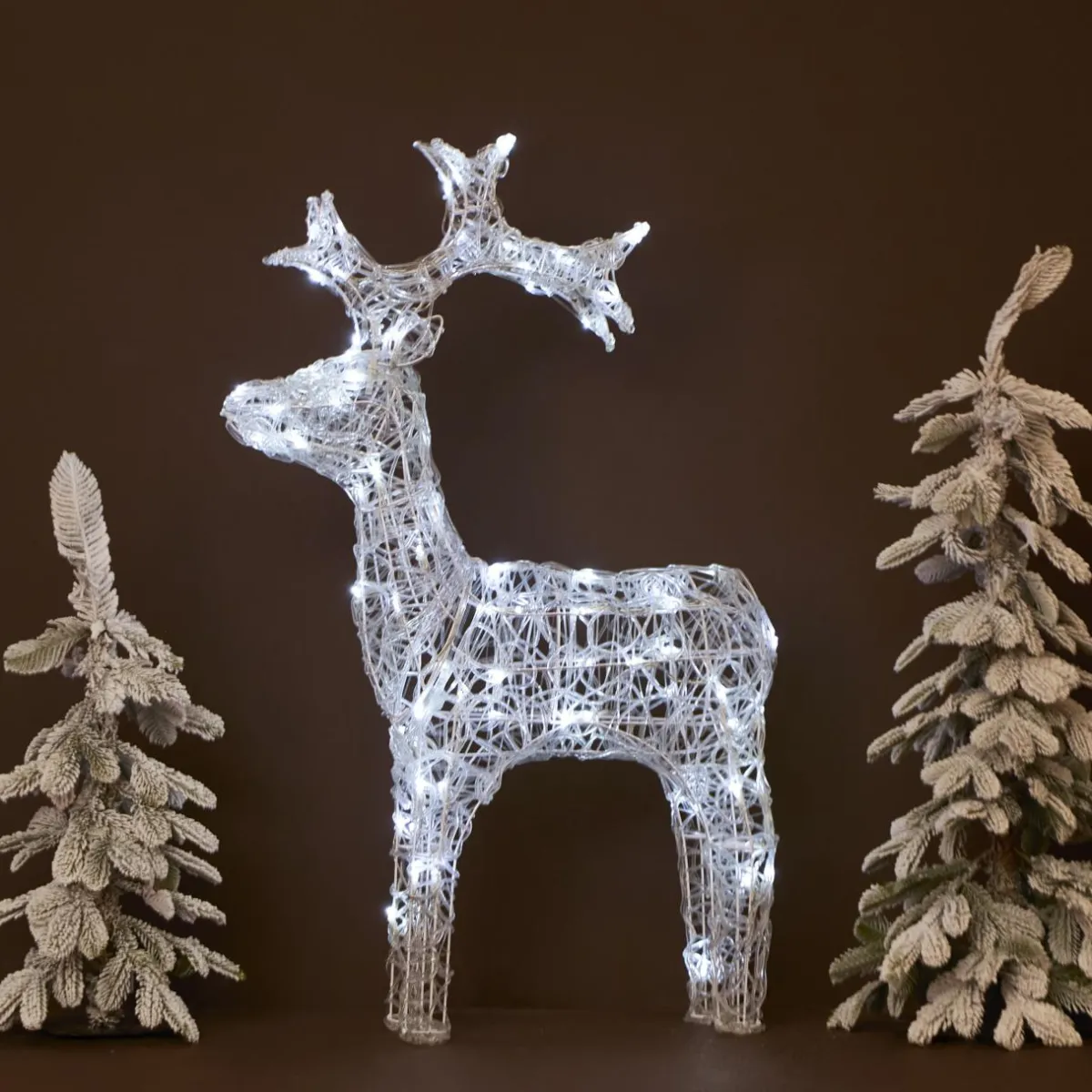 EMINZA Renne lumineux souple 80 LED (H89 cm) Skoll Blanc froid Sale