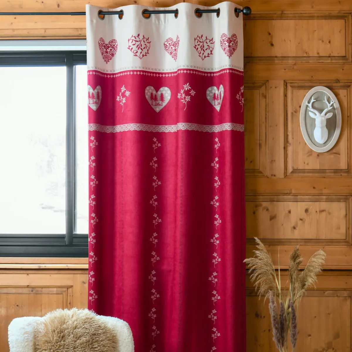 STOF Rideau (140 x 260 cm) Modane Rouge Discount