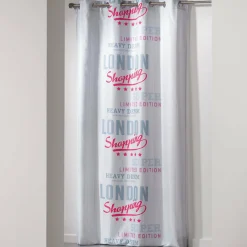 DOUCEUR D'INTERIEUR Rideau (140 x H240 cm) Girly London Blanc Best
